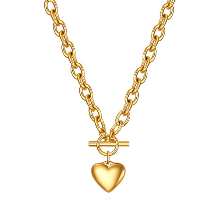 Heart Toggle Gold Necklace