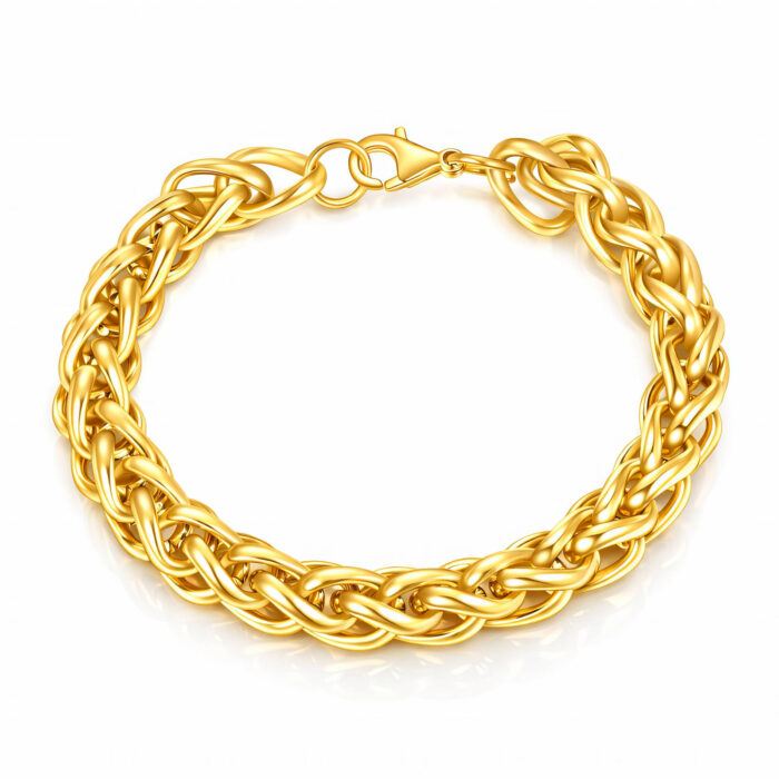 Wheat Weave Gold Bracelet