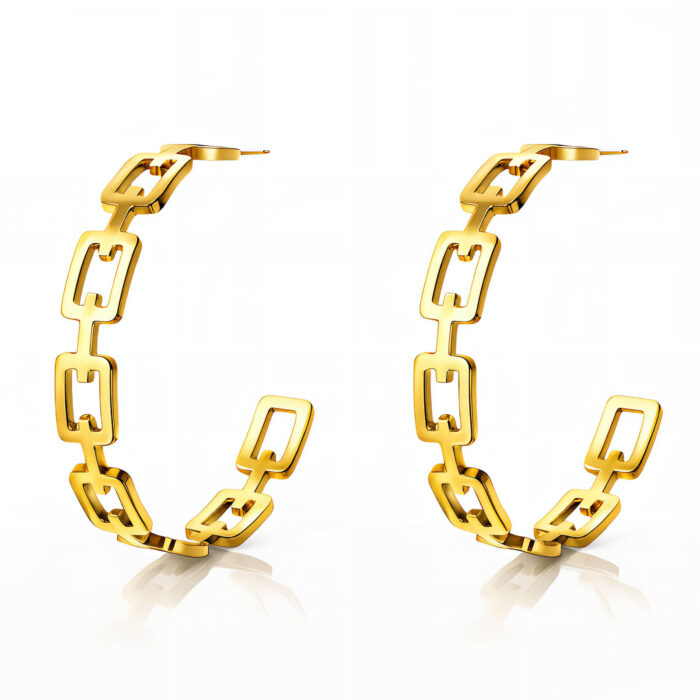 Geometric Gold Earrings