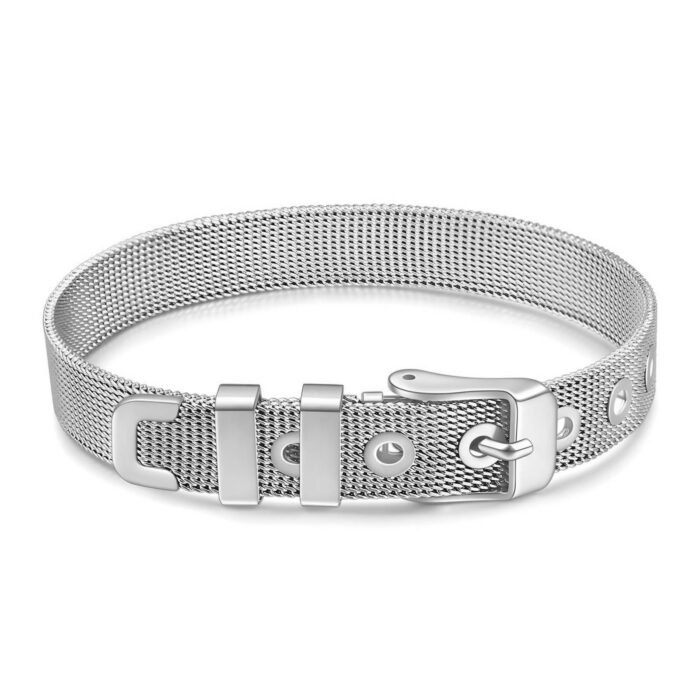 Mesh Belt Silver Bracelet