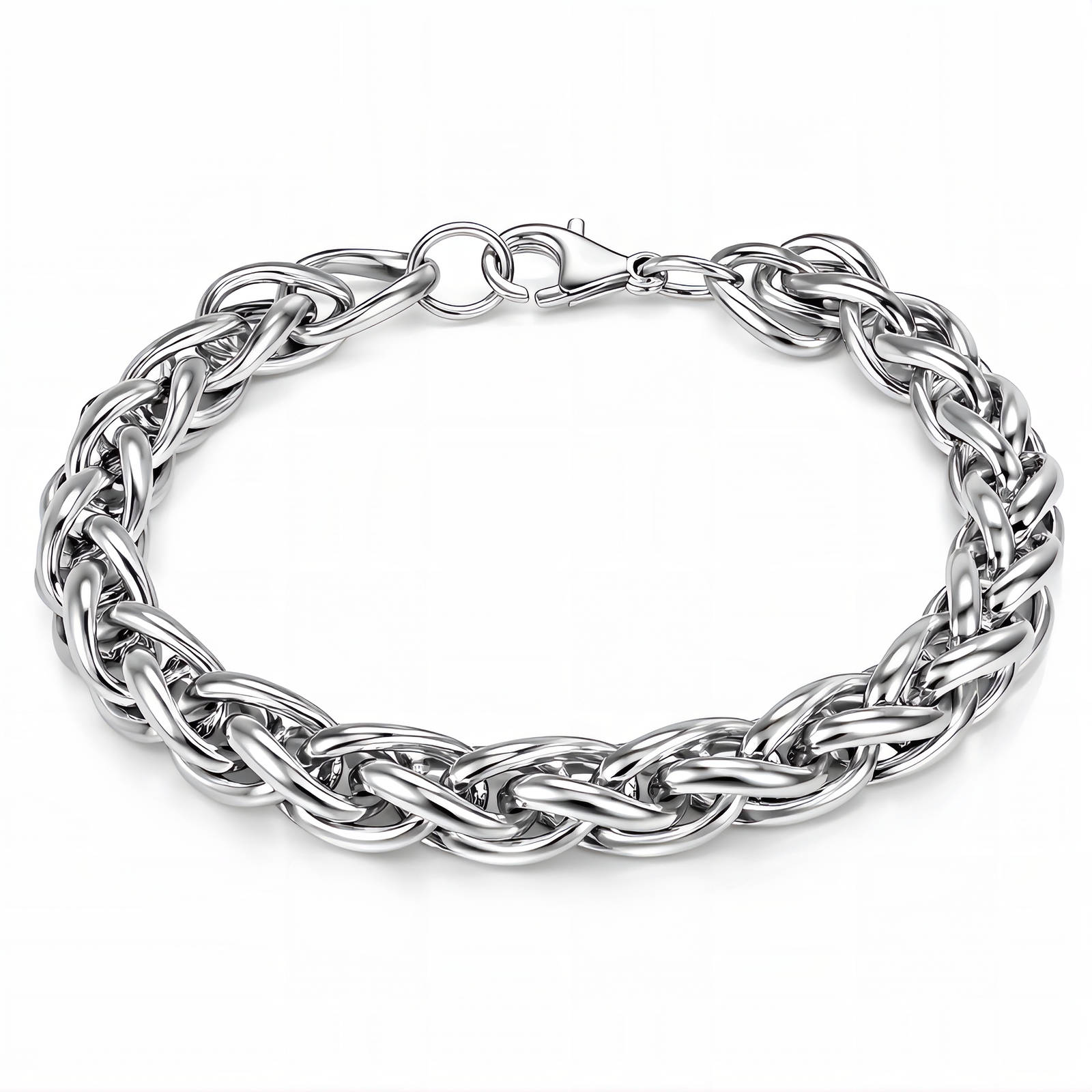 Wheat Weave Silver Bracelet
